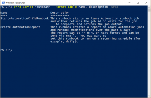 Image of command output