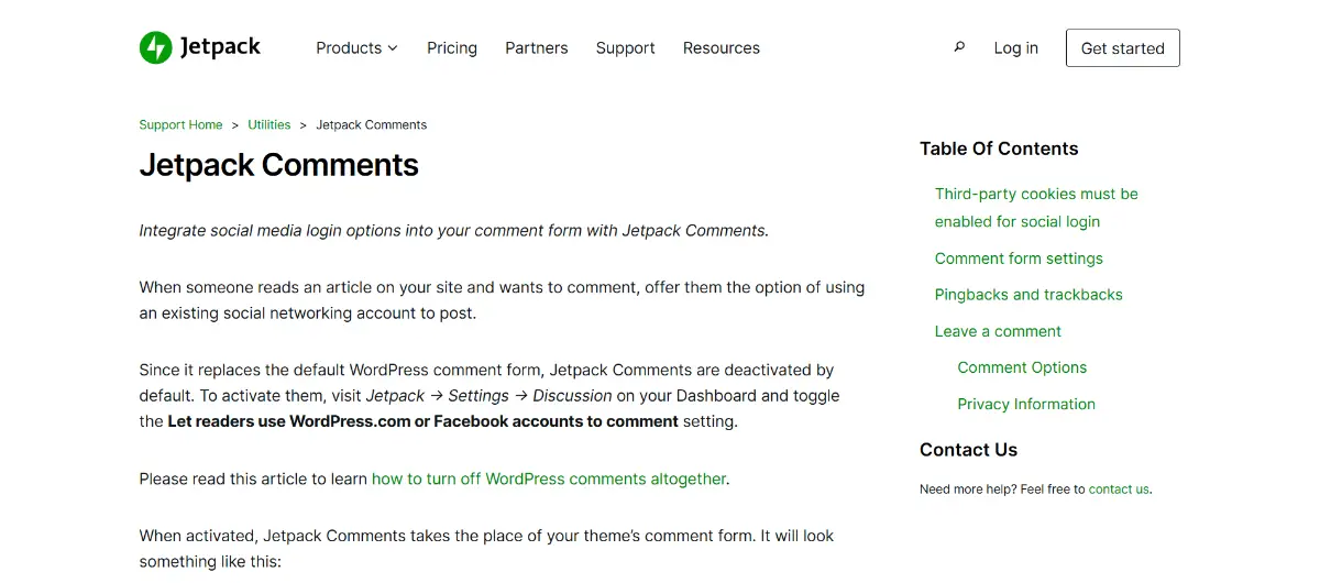 Jetpack Comments