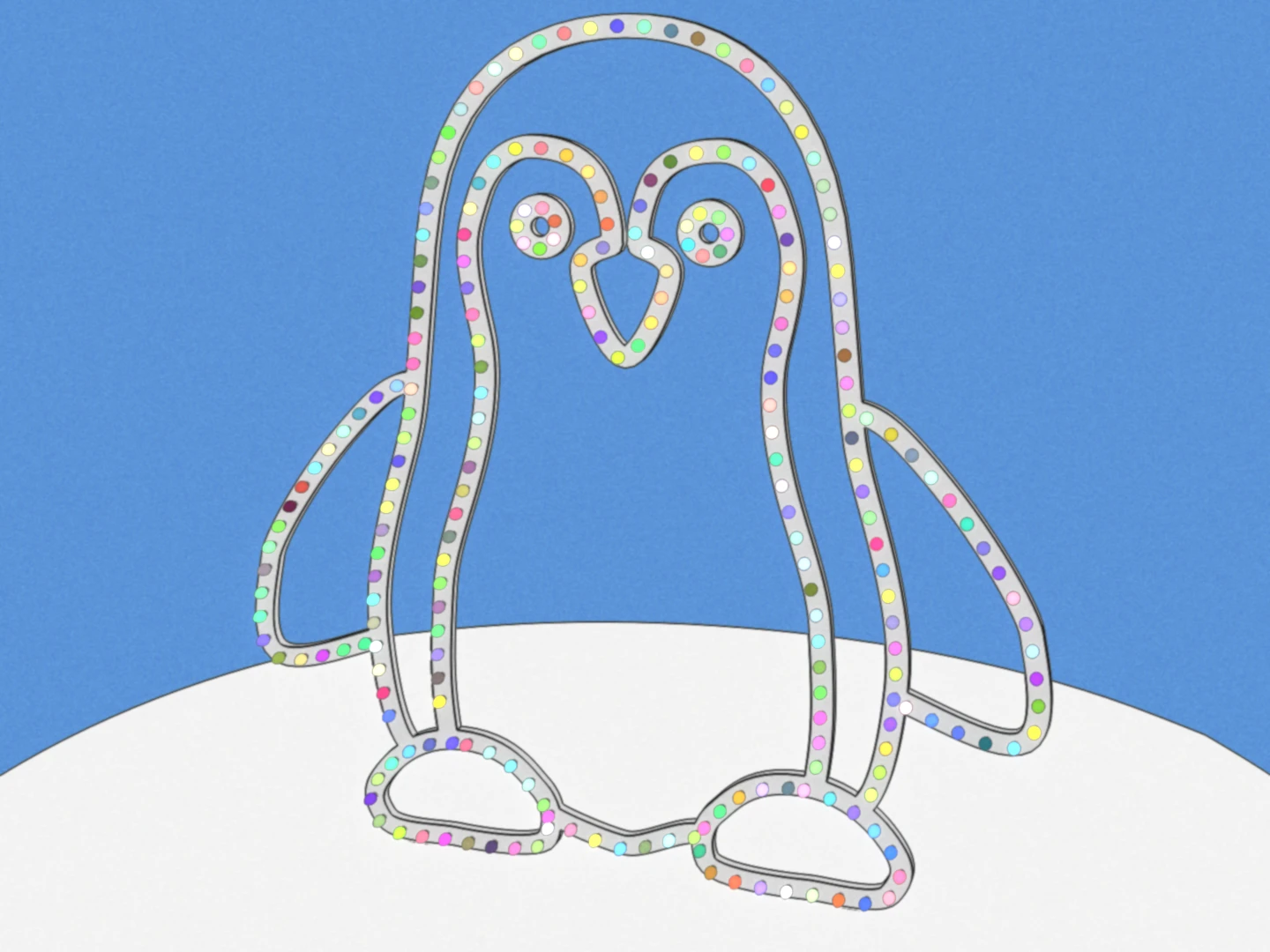 3d render of a penguin christmas decoration