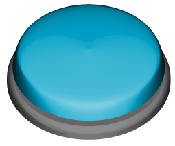 青色の押しボタンのワンポイントイラスト画像