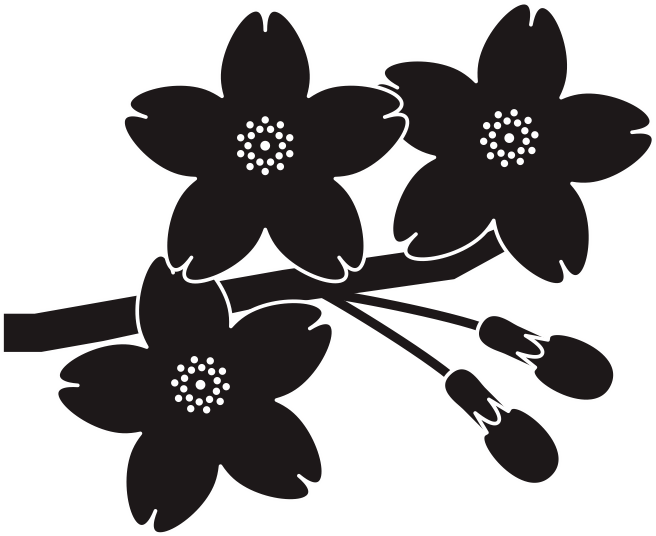 花が咲いている桜の枝のアイコン画像