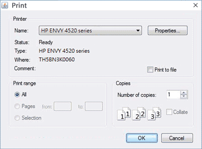 Print Dialog
