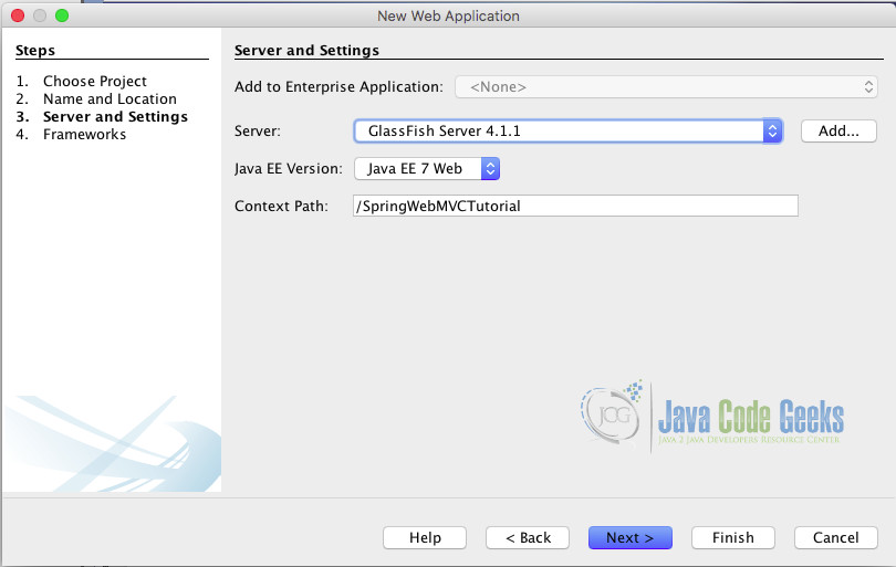 Spring Netbeans - Select Server
