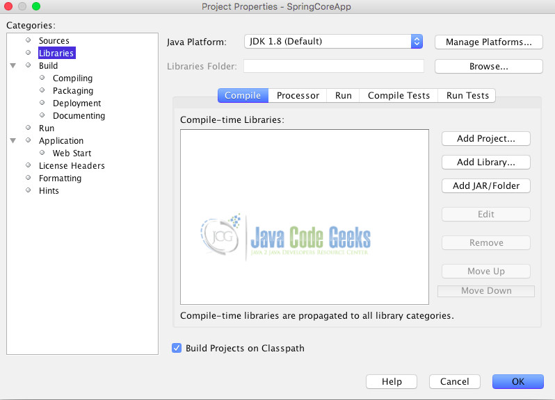 Spring Netbeans - Adding Libraries