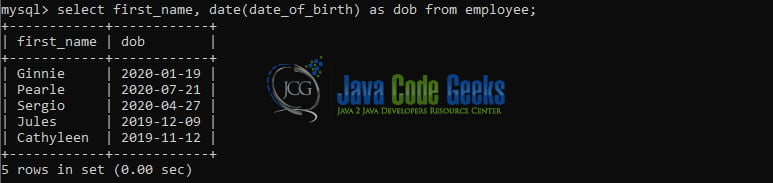 sql date