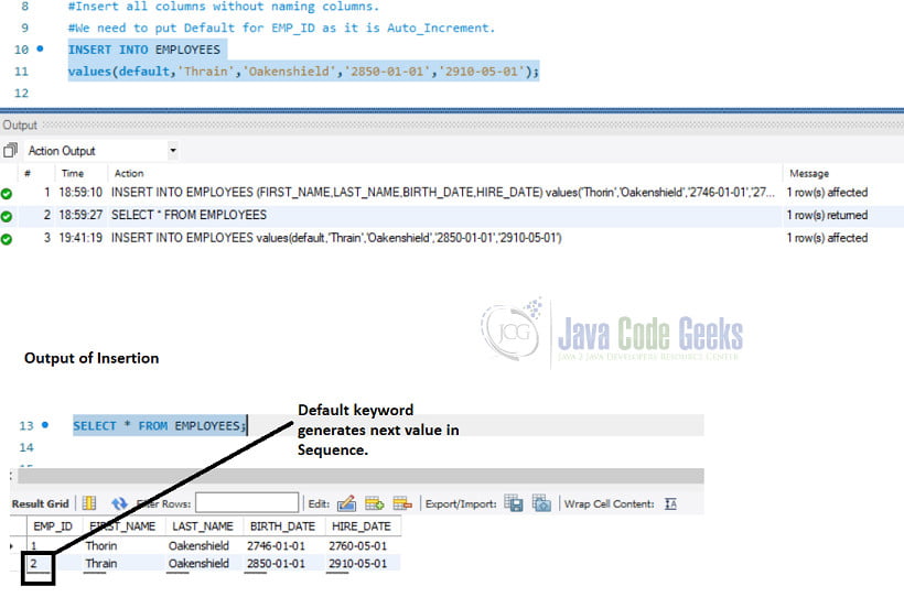 SQL Insert Query - 'Insert into' with no column names specified