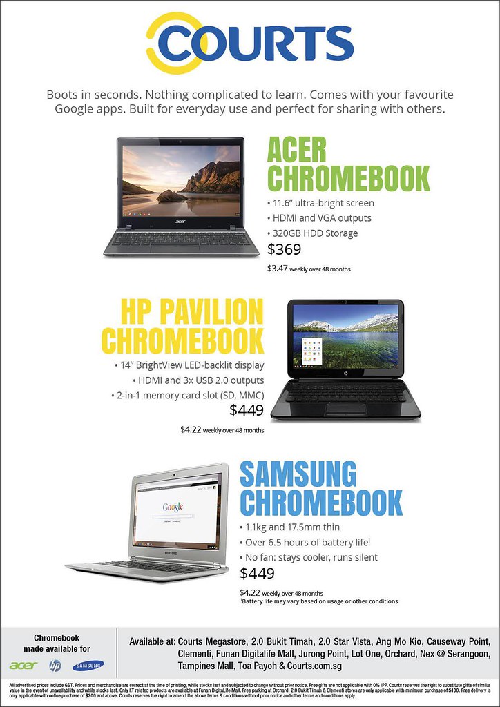 Chromebooks At Courts Singapore