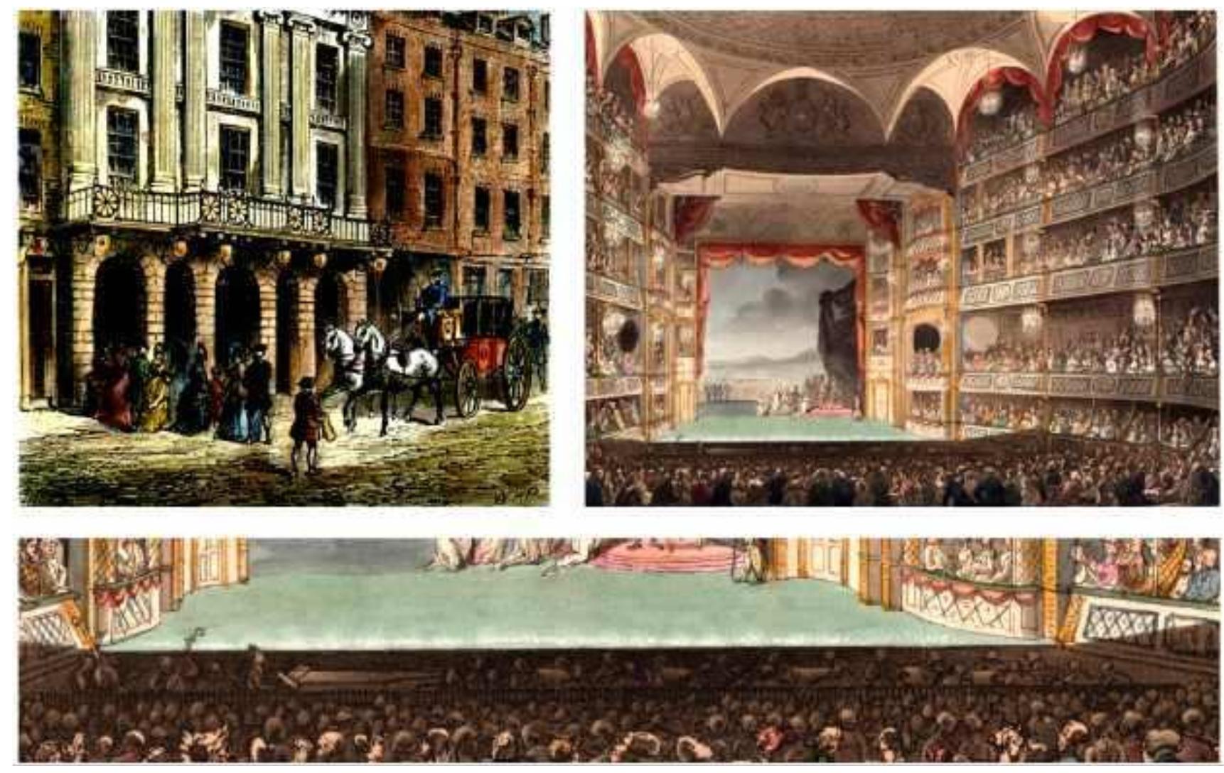 Apparently, no image of its interior being available, it is still interesting to notice that still in 1808, in the third theater, the maestro al cembalo tradition (v.i. ‘Maestro al Cembalo’) was maintained (Fig. right and below).?*  This is the earliest documented meeting/collaboration of Dieupart and Paisible since ‘11 Oct 1702’, whereafter several more will follow.7*4 Note is concerns Dieupart’s 27" baptism day. 