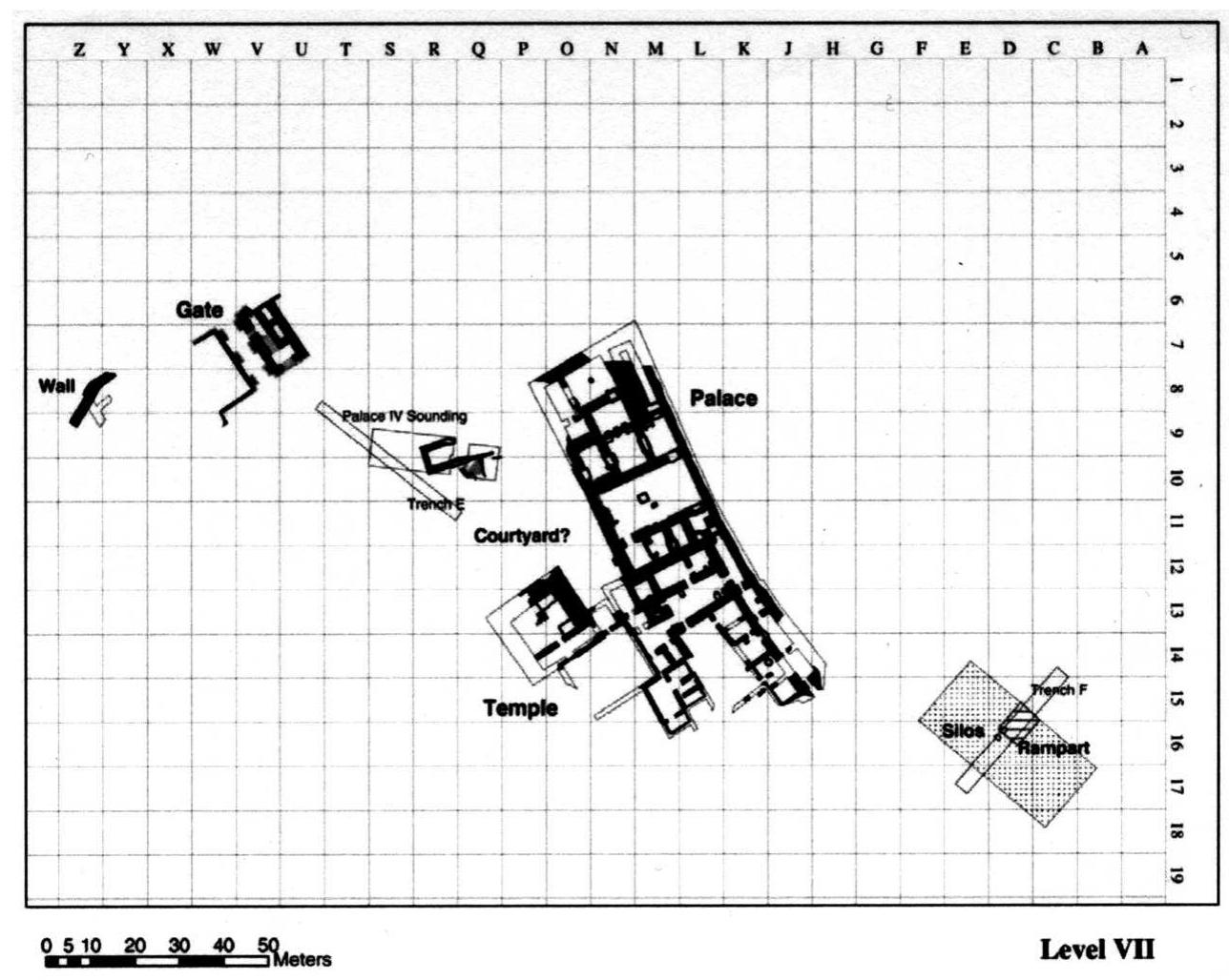 Figure 1. Architectural Layout of Level VII, reproduced from Yener 2005: figure 4.27 