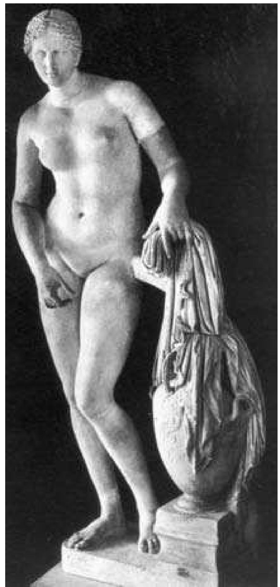 Figure 13.1. Venus Colonna statue, Roman Imperial period, made after the Knidian Aphrodite (2.04 m high without the plinth). Rome, Vatican Museum, Museo Pio Clementino no. 812. Photo: G. Becatti. 