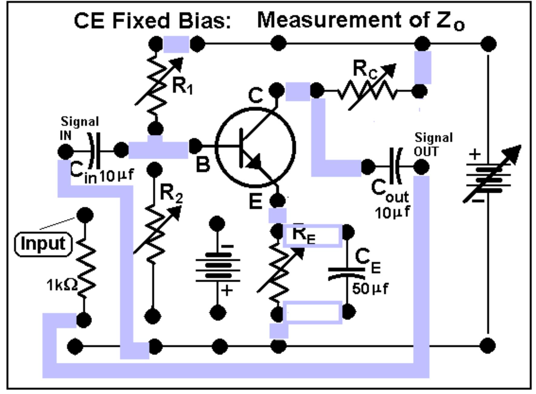 6: Compute the values of Z;}, Zp, Ay and Aj using the measured values of Rp, Rc , Re, Bac and Ie. Compare these with the results of step 4 above. 