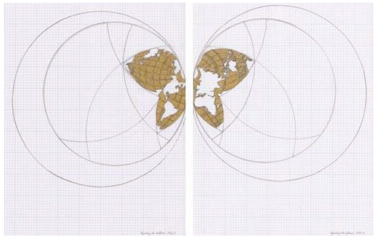 Figure 7.3. Laura F. Gibellini, Expanding the Contours. 1962. Drawing on gridded
paper, 21.59 x 39.4 cm each (diptych), 2013. Courtesy of the artist.
