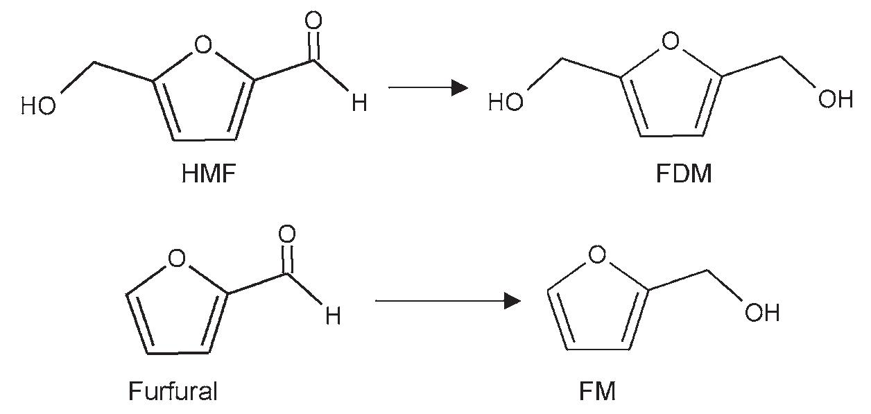 Unlike furfural, knowledge of HMF conversion has been limited because there has not been a readily available commercial source for an HMF conversion product. Following the furfural conversion route, it has been assumed that HMF is converted to HMF alcohol (Nemirovskii et al., 1989). Recently, an HMF metabolic conversion product was isolated and identified 