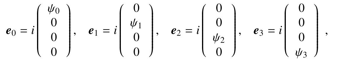 where W; = W;(x) for j = 0,1,2,3 real variable functions. If as usual the position vector in this space is given by X = xe, where x“ is the usual spacetime coordinate in Riemann geometry, then, it is not difficult for one to see that the resulting metric from the above set of unit vectors will be diagonal, the meaning of which is that all the off-diagonal terms will equal zero. We must in general be able to obtain a metric with non-zero components and not only diagonal as is the case if the unit vectors are as given in equation (22).  Notice that the components or length of the axis unit vectors are all constants — why is this so? Is it really necessary that they become constants and at the sametime is it really necessary that the significant  component of t  hese unit vectors be equal? Just for a minute, suppose we set up a 3D system of coordinates  in the usual space that we inhabit with three orthogonal axis. Let each of these axes have an observer, say  X monitors the these axis the o  x — axis and Y monitors the y — axis and like wise Z monitors the z — axis. Along each of bserver can define a unit length and it need not be equal to that of the others. Having defined  their unit length to compare it with that of the others, they will have to measure the resultant vector which  is the magnitud  e of the vector sum of the three “unit” vectors along their respective axis. This setting does  not affect anything in the physical World for as long as one commits to mind that the unit vectors along each of the axis are different and they have in mind the length of the resultant unit vector. This little picture tells us we can have variable unit vectors along each of the axis i.e.: 