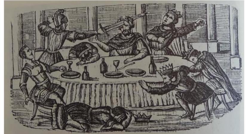 Figure 1. G. Mattaliano, Malaguerra uccide suo padre, ix LopIco, Storia det paladini di Francia, vol. I: 547 