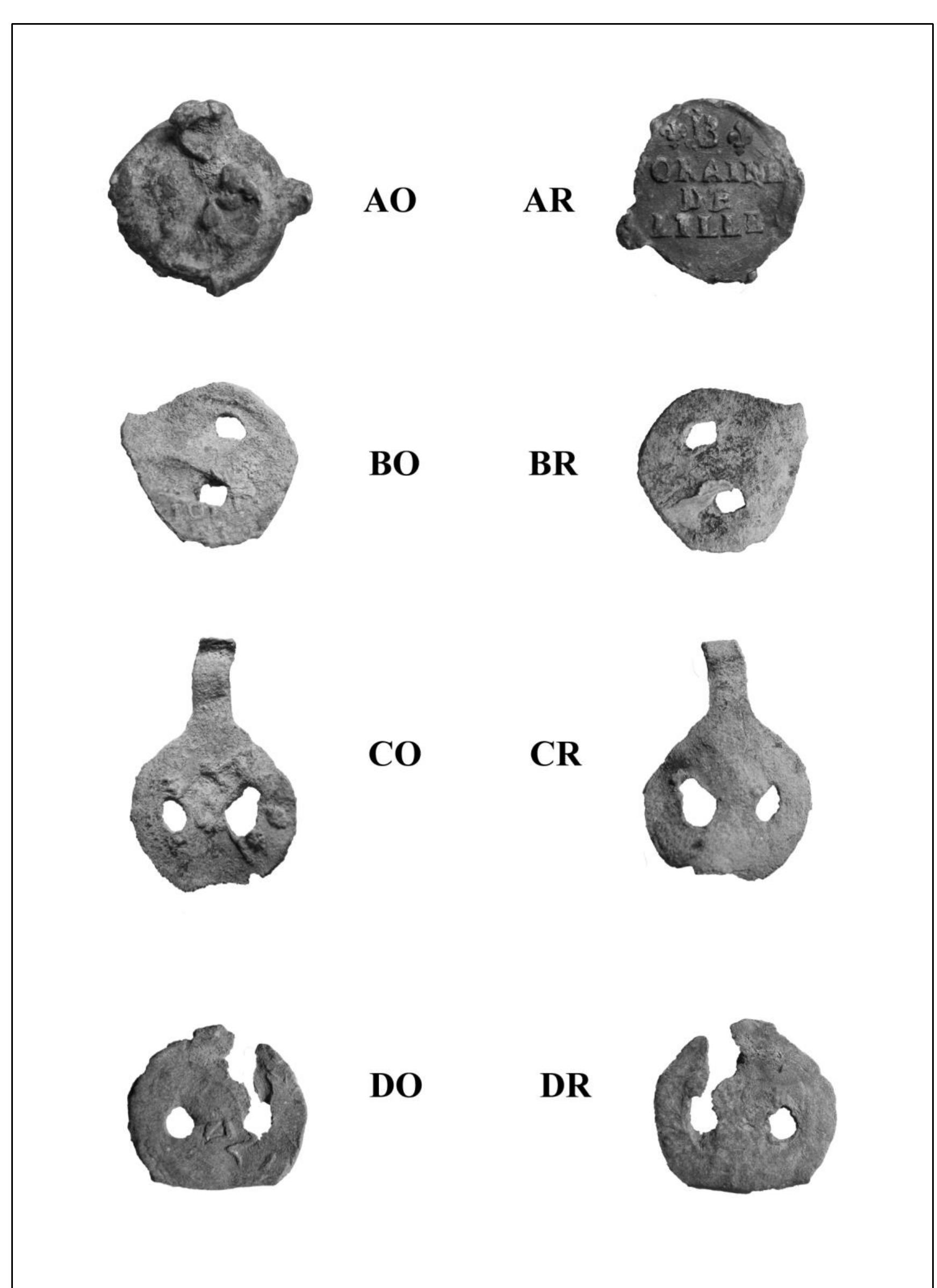 Plate VIII: Fort St. Joseph Museum Collection Seals A-D 