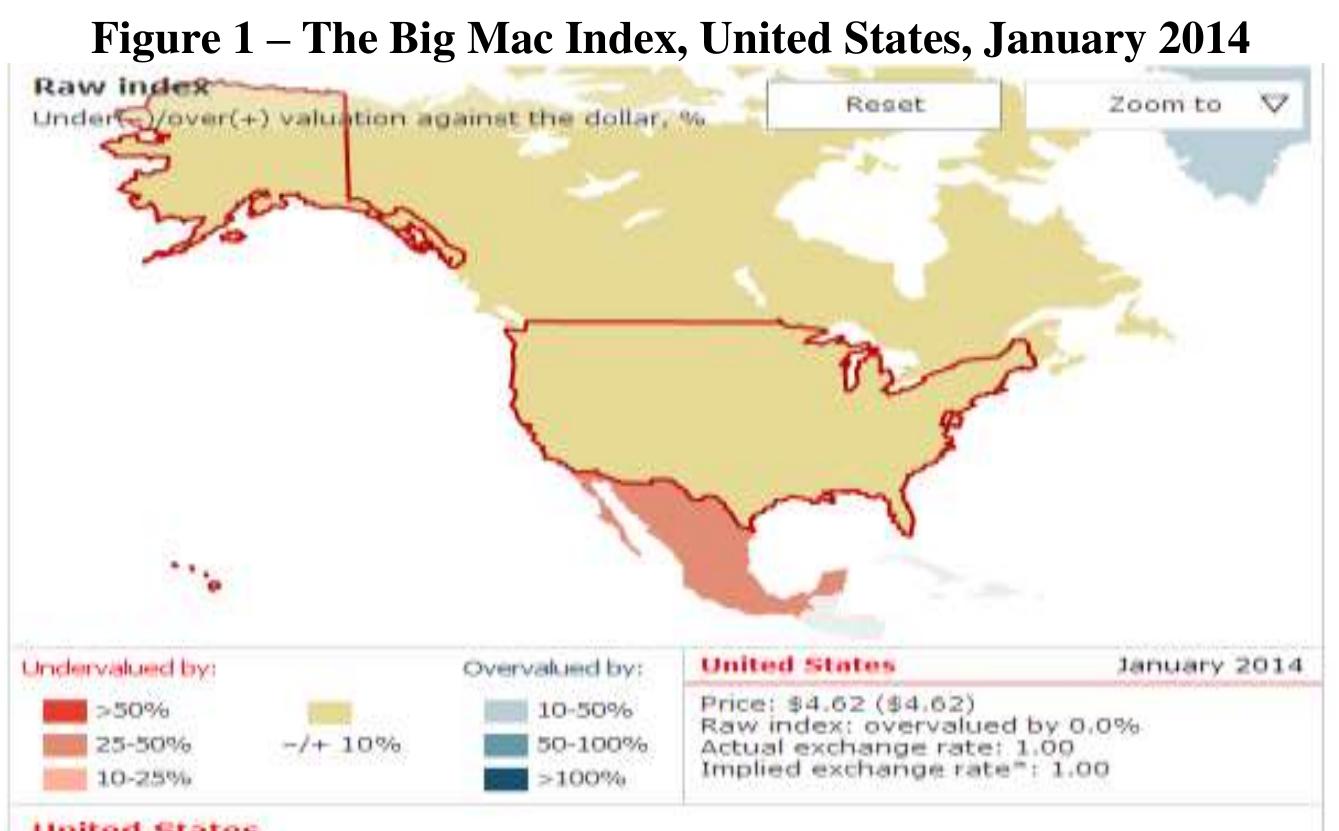 Source: The Economist, The Big Mac Index, Interactive currency-comparison tool  coffee, iPod index, or Ikea's Billy bookshelf built on the same principle.  be adapted in different themes like Tall Latte index with the Big Mac replaced by a cup of Starbucks 