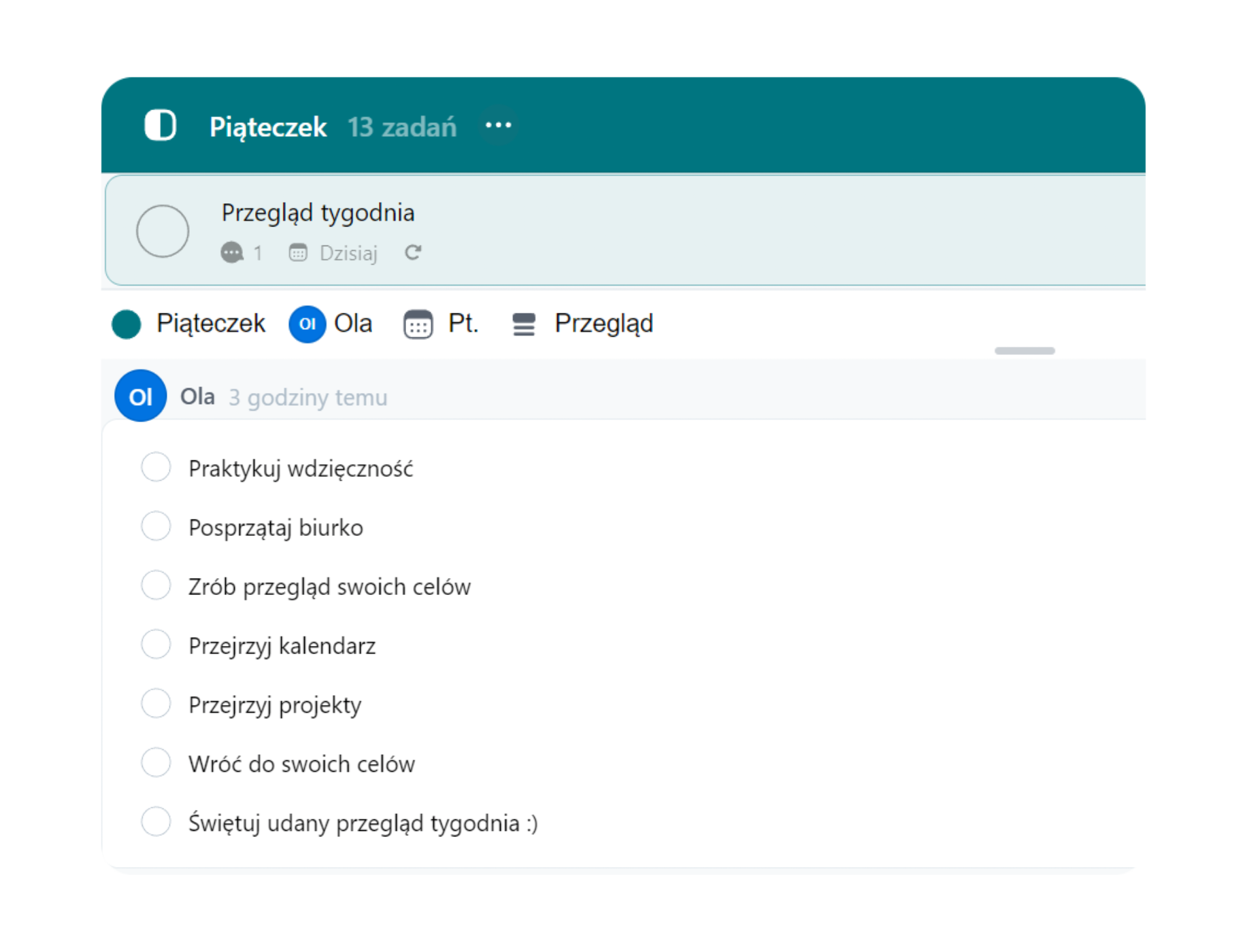 obchodzimy piąteczki