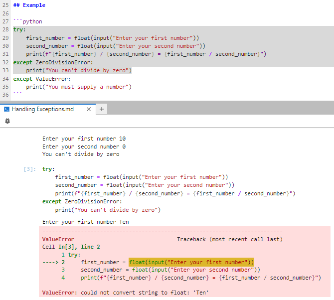 running a small part of a program