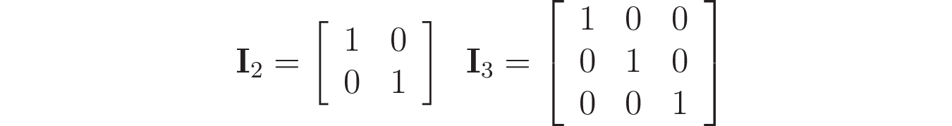 Examples of identity matrices