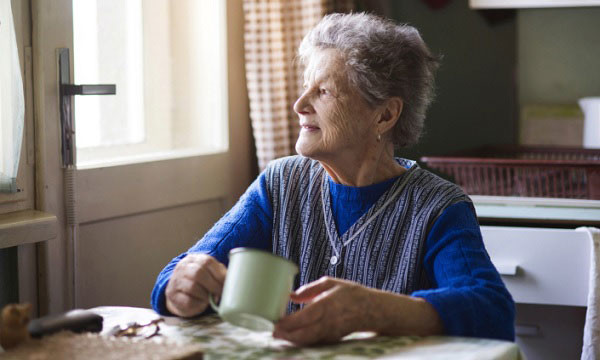 Older woman at table