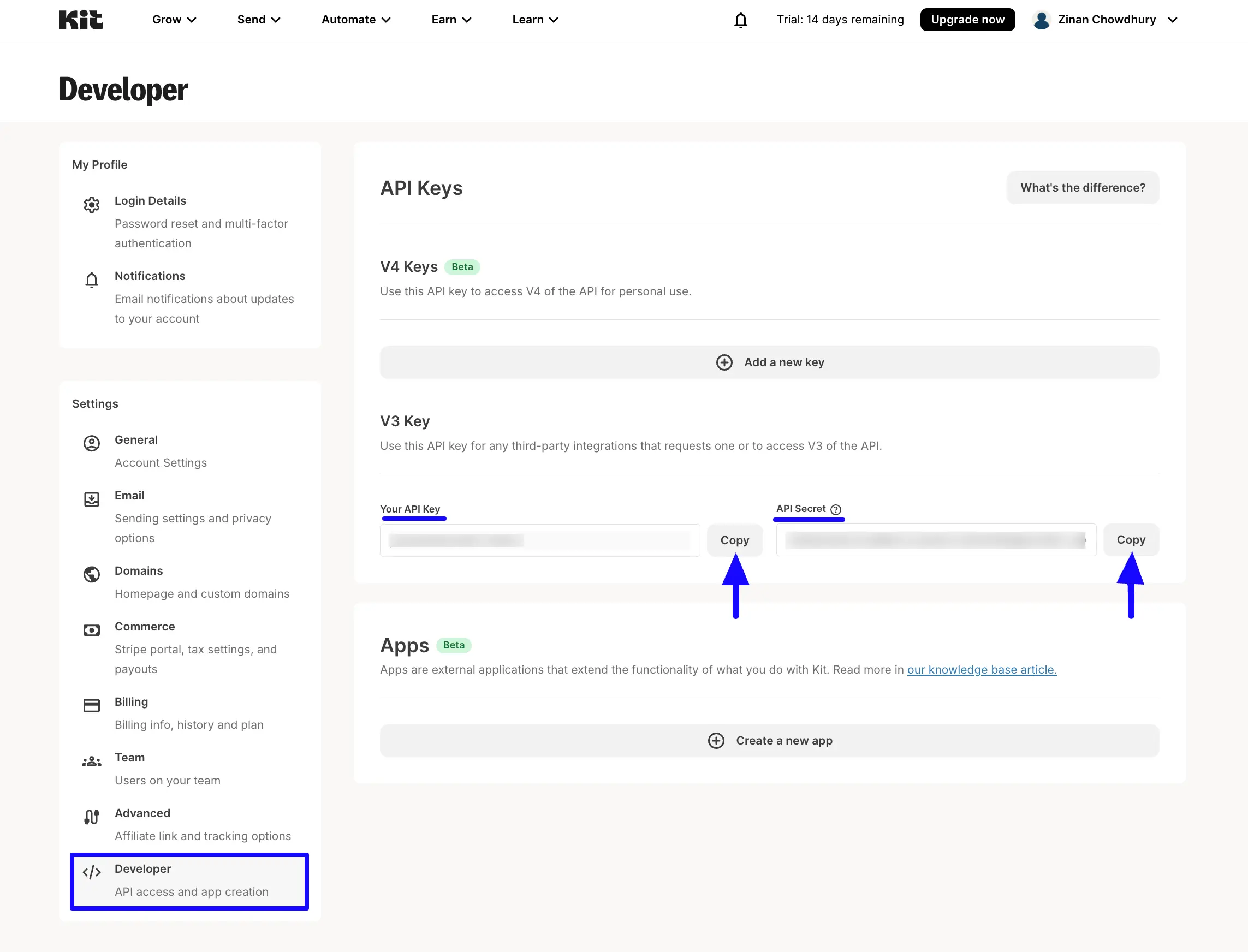 4. Copy API Keys 46570