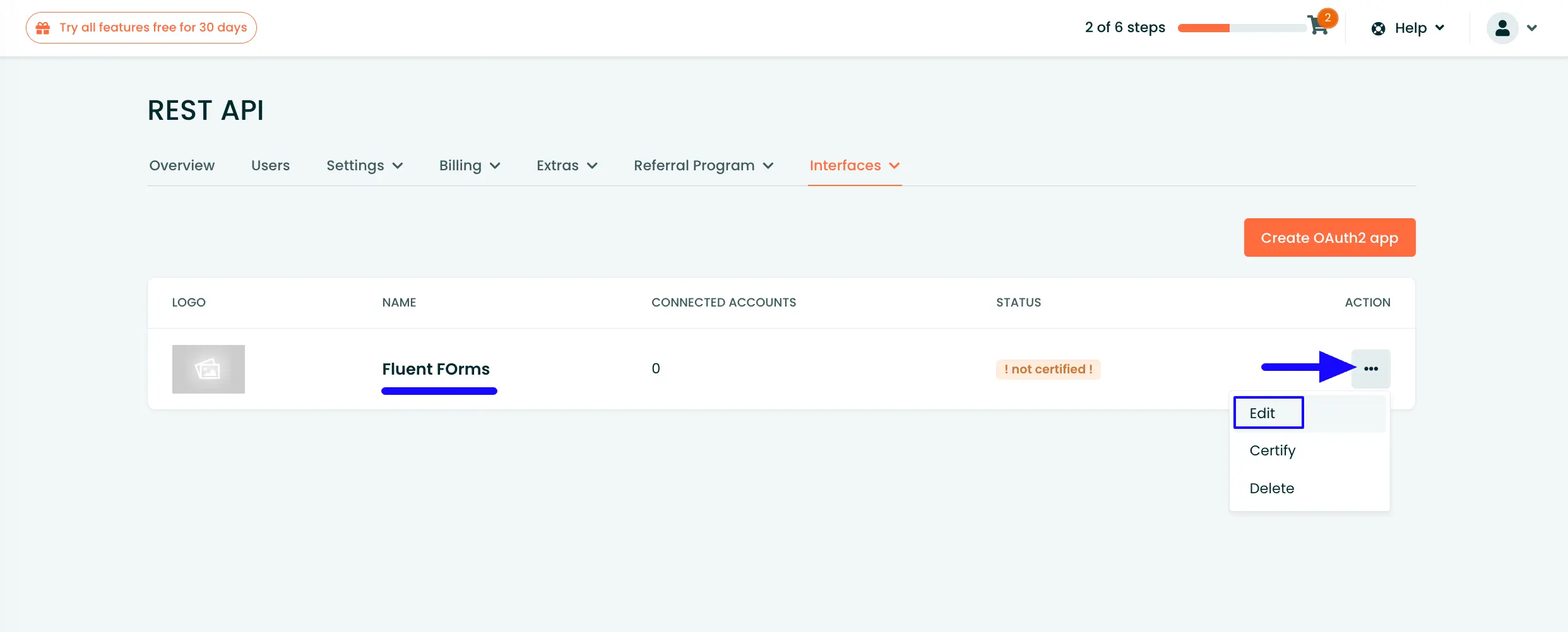 7. Edit button of newly created rest API 46463