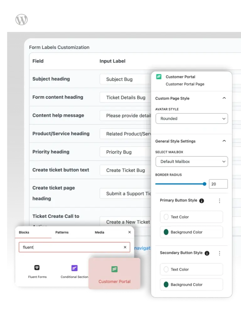 Fluent Support Gutenberg Block option (Home 25)