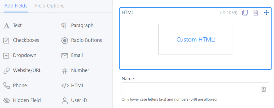 add html field to WordPress photo rating