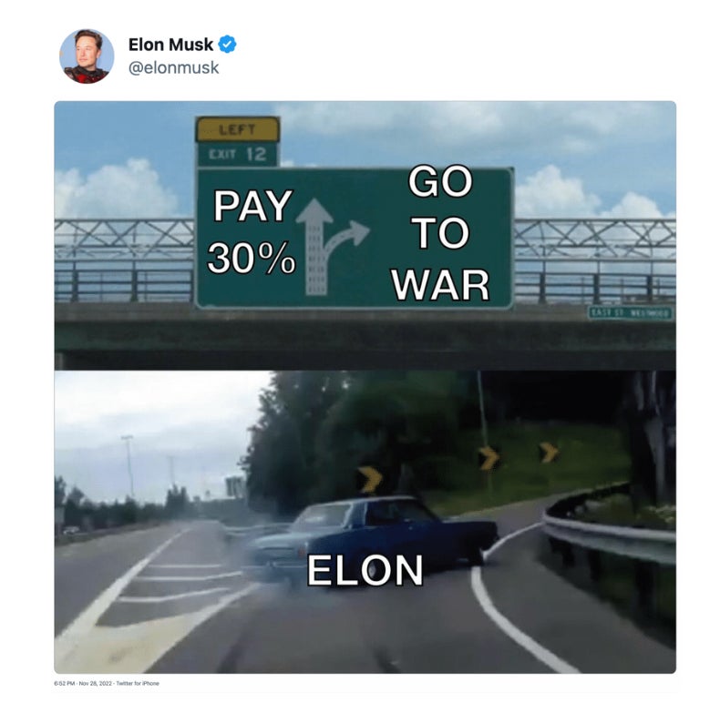 Musk’s deleted tweet.