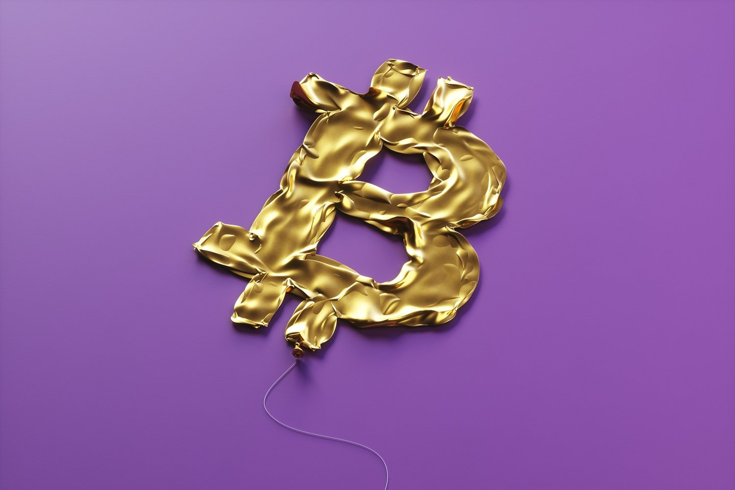 Bitcoin Sign Balloon Deflated