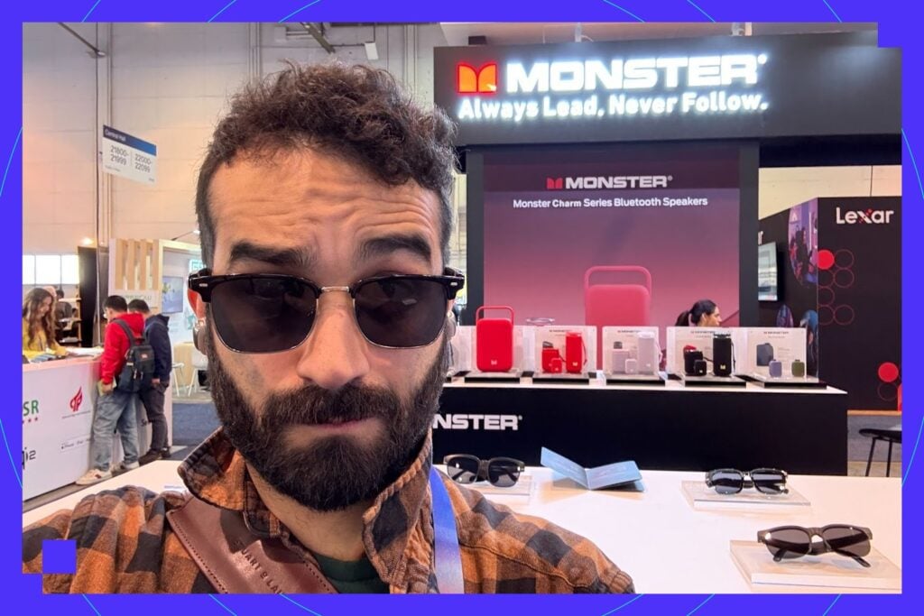 A photo of the Monster glasses at CES