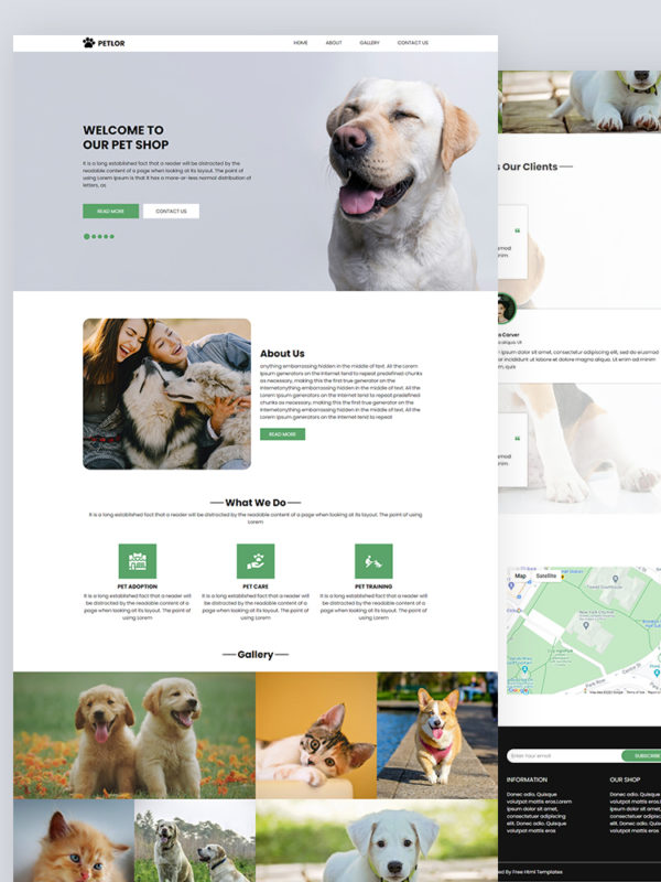 Pet Shop HTML Template Free