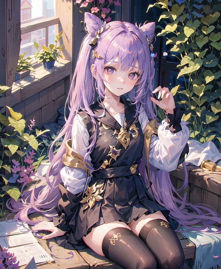 刻晴|插画师かわいい人的AI绘图（原神）插画图片