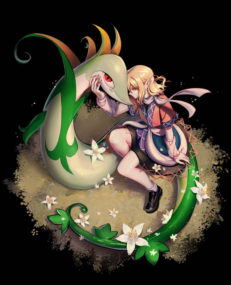 パルスィ×シャローダ|Elosia的精灵宝可梦插画图片