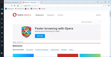 Opera screenshot 5