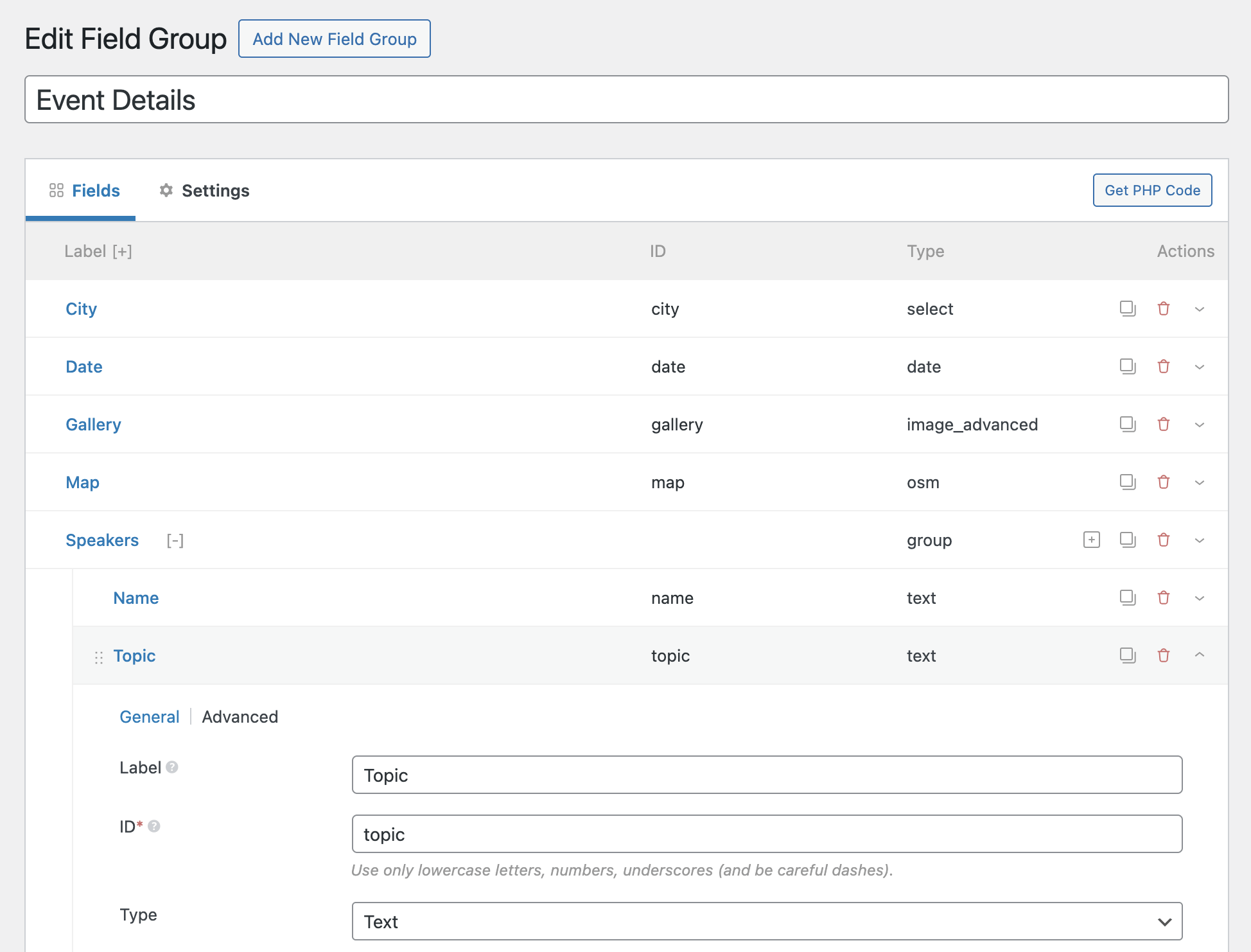 create custom fields