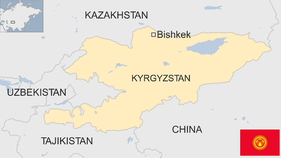 Map of Kyrgyzstan