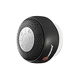 TaoTronics お風呂専用 スピーカー 吸盤式 Bluetooth ワイヤレススピーカー マイク搭載 (防水仕様) A2DP/AVRCP対応 TT-SK03 (ブラック)