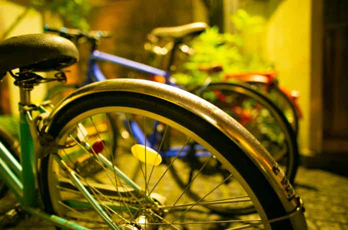 フルフェンダー付き自転車