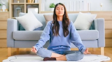 Sitting cross-legged