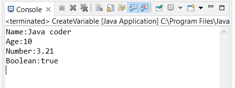 Java Variable Declaration
