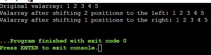 cshift() function for valarray in C++