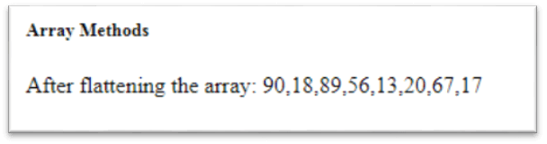 JavaScript Array flat() Method