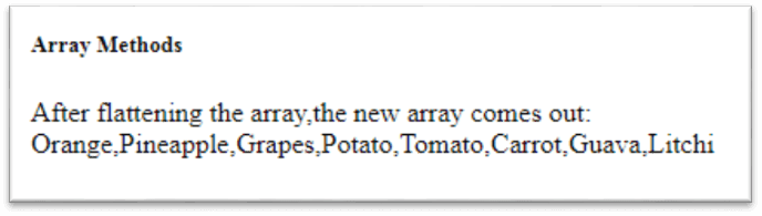 JavaScript Array flat() Method