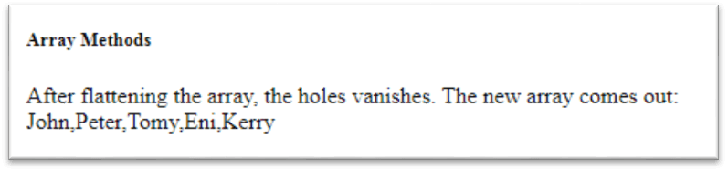 JavaScript Array flat() Method