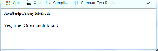 JavaScript Array some() Method