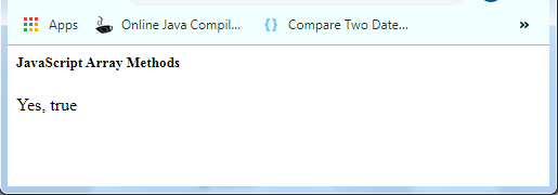 JavaScript Array some() Method