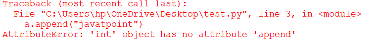 AttributeError in Python