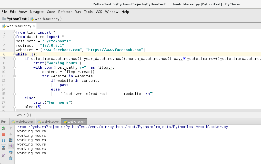Building python script